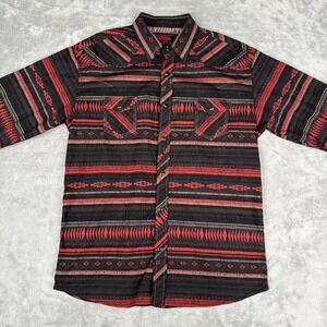 Rock & Roll Denim Boys Western Shirt Cowboy‎ Modern Fit Southwest Print XL